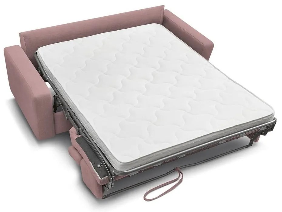 Różowa rozkładana sofa 215 cm Monaco – Bobochic Paris