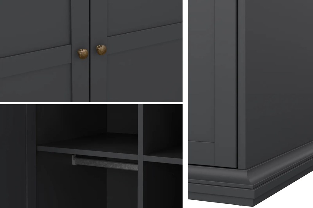 Dwudrzwiowa szafa Paris 2 kolor szary