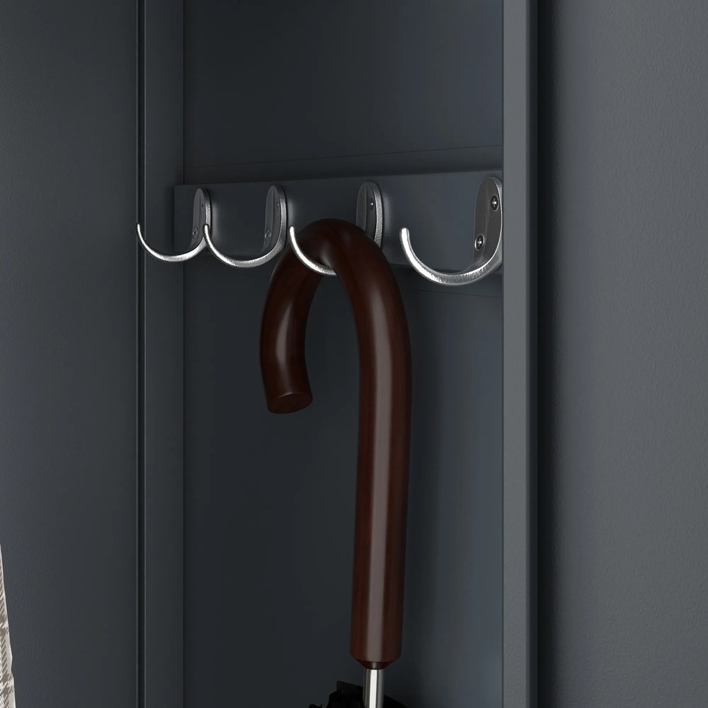 Szafka pracownicza ubraniowa wąska antracytowa, 600x1800x500 mm: KACPER II