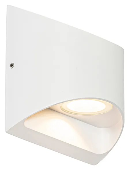 Zewnetrzna Nowoczesna lampa ścienna zewnętrzna biała z LED 2-światła IP54 - Mal Nowoczesny Oswietlenie zewnetrzne