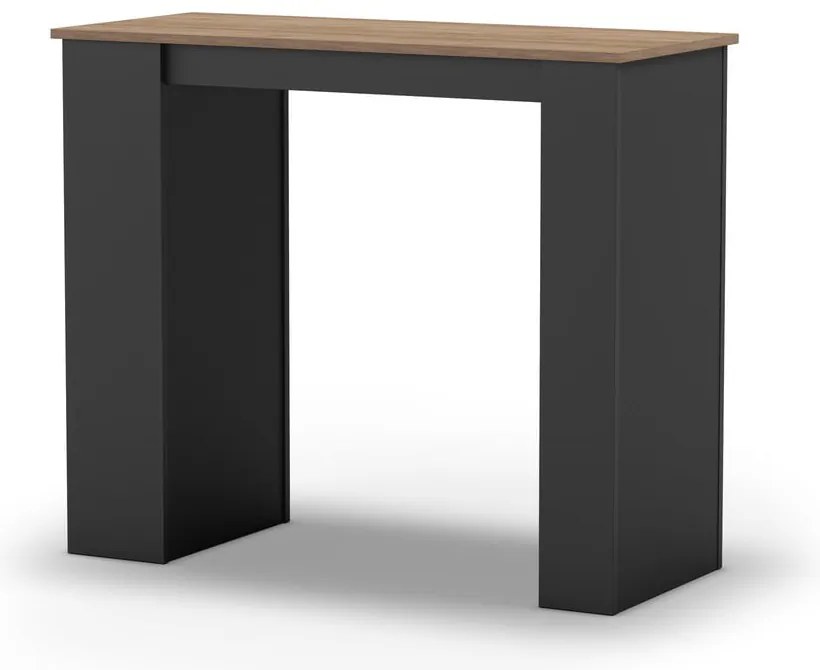 Stolik barowy z blatem w dekorze dębu 47x120 cm Peru – Marckeric