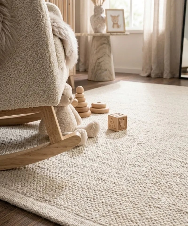 Dywan 100 % bawełna Zaran Organic Ecru 120 cm x 170 cm