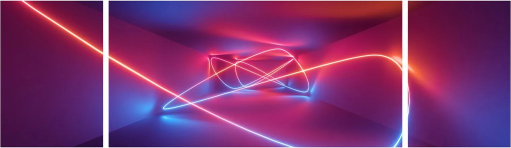 Obraz nowoczesnej abstrakcji (170x50 cm)