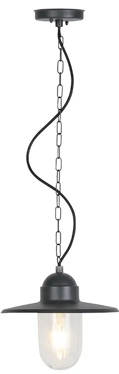 Zewnetrzna Rustykalna lampa wisząca zewnętrzna ciemnoszara IP44 - Kansas graphitePrzemysłowy Oswietlenie zewnetrzne