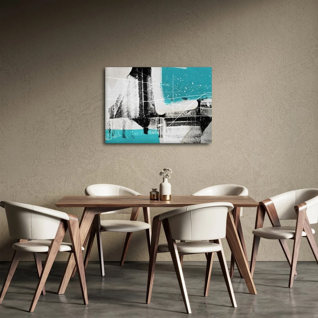 Obraz - Turkusowa abstrakcja (70x50 cm)