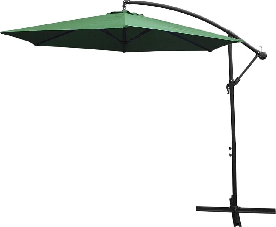 Zielony parasol wspornikowy