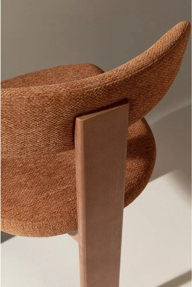 Ceglaste tapicerowane krzesła zestaw 2 szt. Nadia – MOME