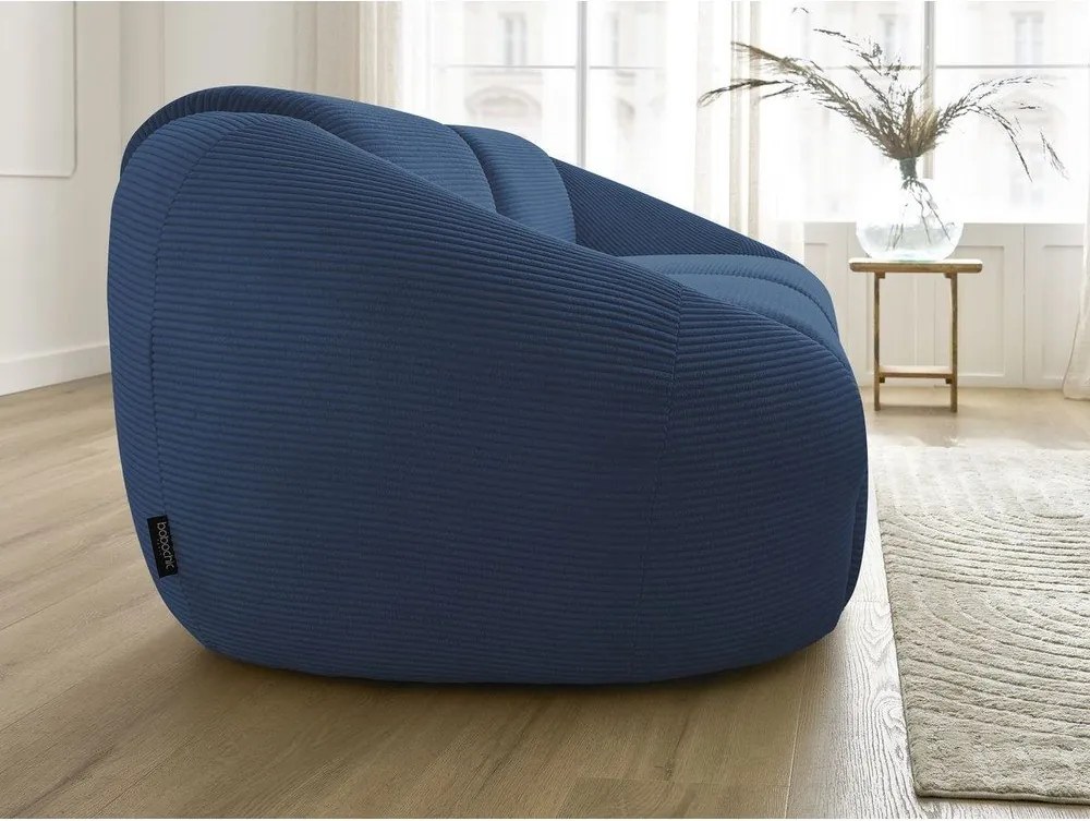 Ciemnoniebieska sztruksowa sofa 250 cm Tina – Bobochic Paris