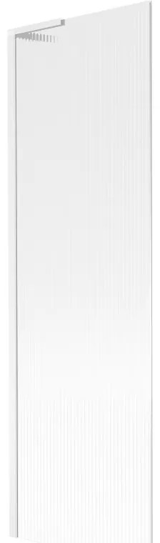 Mexen Next L parawan nawannowy 1-skrzydłowy 60 x 150 cm, prążki, biały - 895-060-000-03-09-20