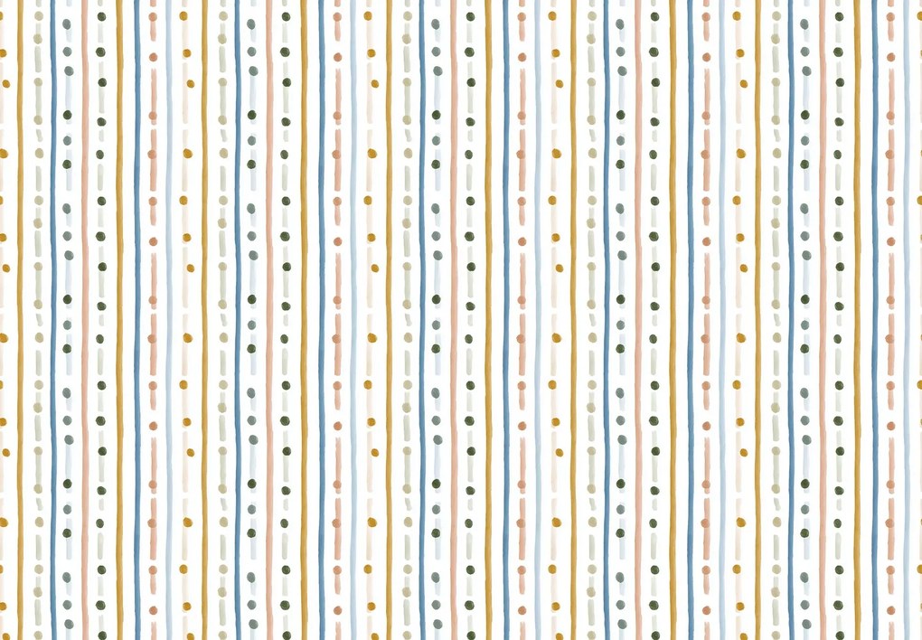 Fototapeta - Linie i kropki (196x136 cm)