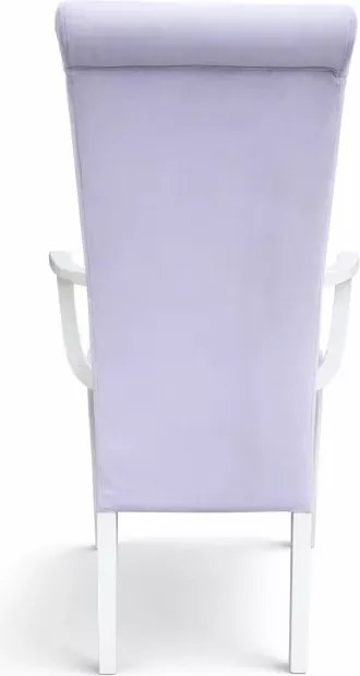 Krzesło tapicerowane K6 z podłokietnikami gładkie glamour do salonu jadalni eleganckie lekkie nowoczesne
