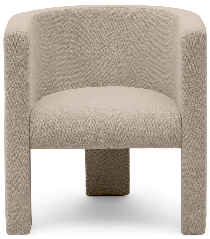 Beżowy designerski fotel MILU