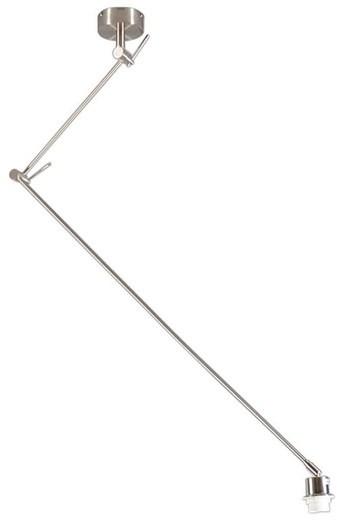Stalowa lampa wisząca bez klosza regulowana - Blitz Nowoczesny Oswietlenie wewnetrzne