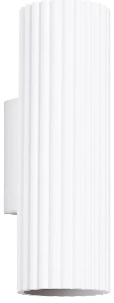 Kinkiet KARBON 20 biały ryflowany SOLLUX  LIGHTING