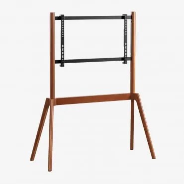 Stojak Na Telewizor Z Metalu I Drewna Curtiz Jasny Brąz - Sklum