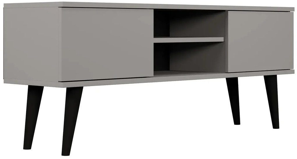 Szara szafka RTV na nóżkach - Dubby 4X 120 cm