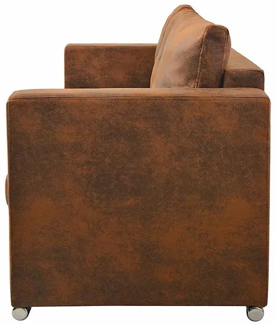 Przytulna brązowa sofa trzyosobowa - Pelagio 3Q