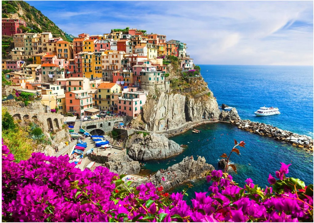 Obraz na szkle - Włoska wioska Manarola (70x50 cm)