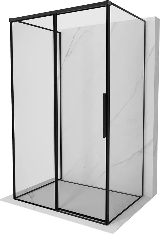 Mexen Rox-3S kabina prysznicowa 3-ścienna rozsuwana lewa 130 x 95 cm, czarna ramka, czarna - 8C2-130-095-70-70-3S-L