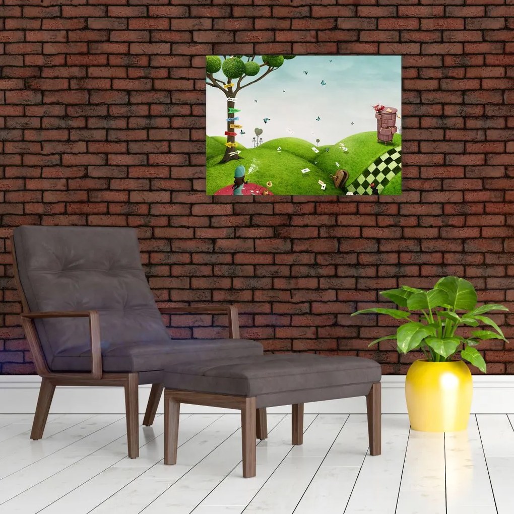 Obraz na szkle wspaniałego krajobrazu (70x50 cm)