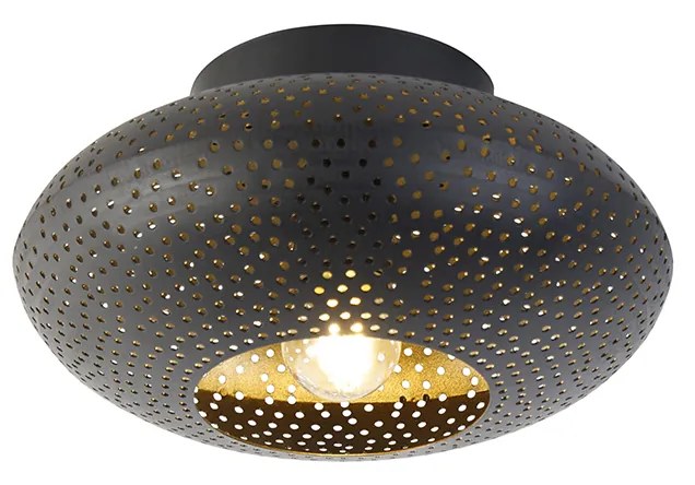 Inteligentna lampa sufitowa czarna ze złotem 25 cm w tym WiFi P45 - Radiance