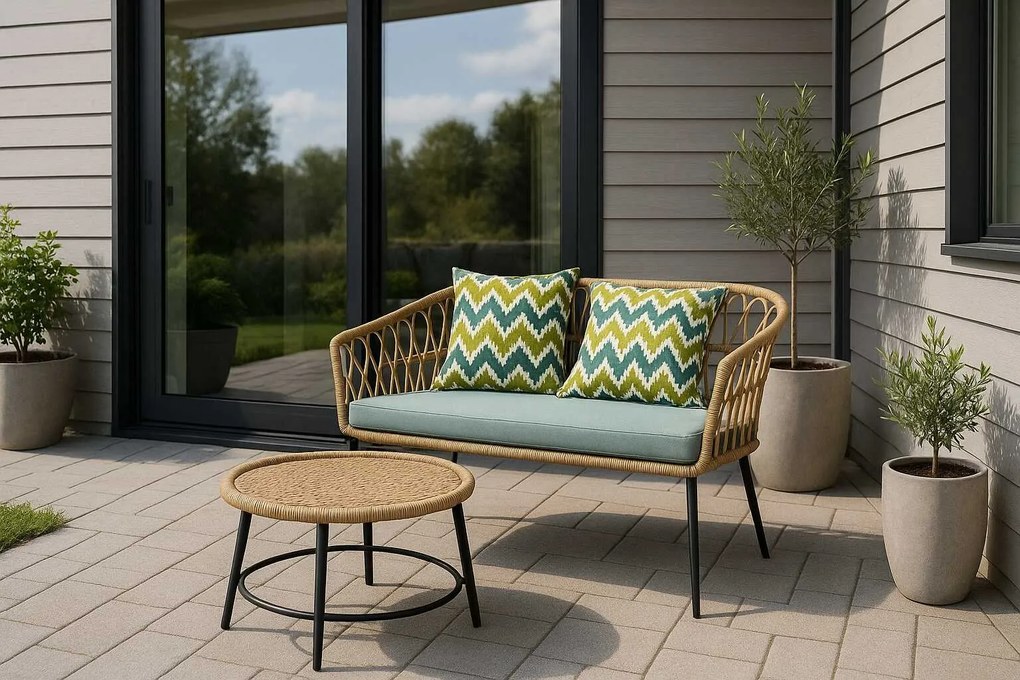Rattanowa podwójna sofa LIERNE 2S