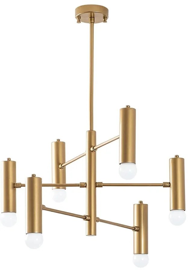 Lampa wisząca w kolorze złota z metalowym kloszem Gharib – Opviq lights