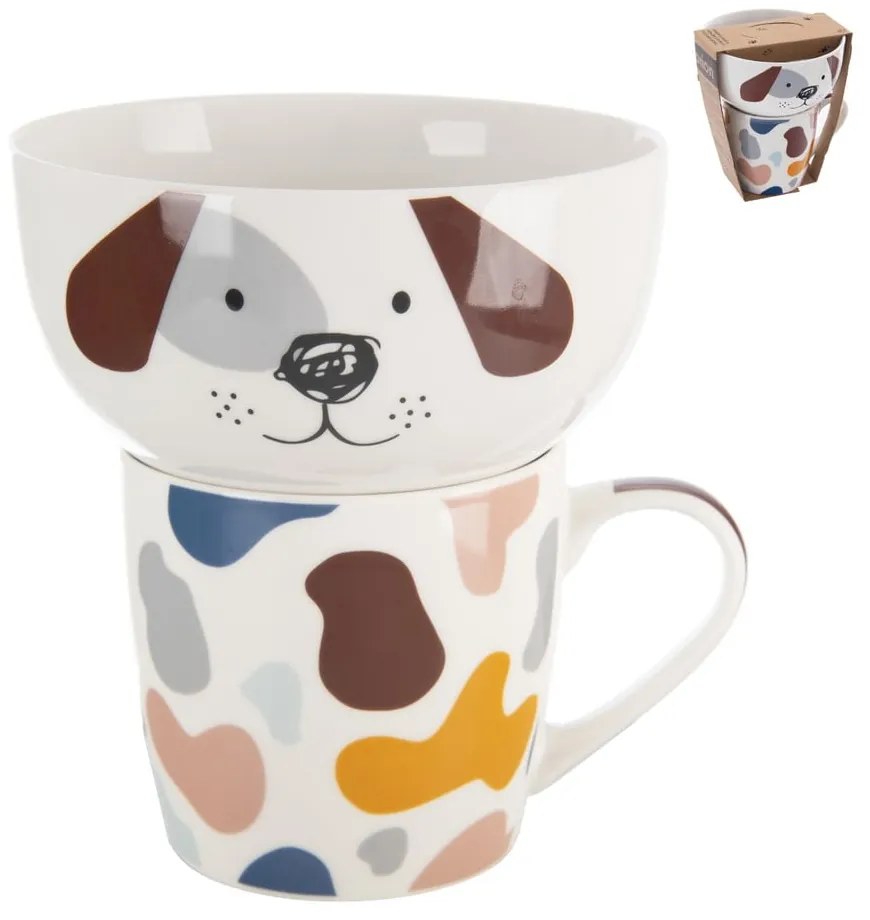 Porcelanowy zestaw kubka i miski 2 szt. 350 ml – Orion