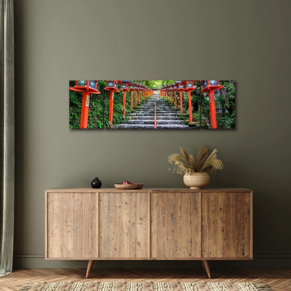 Obraz - Sanktuarium Kifune (170x50 cm)