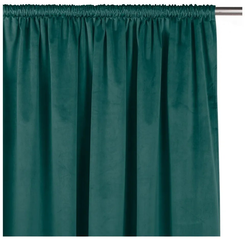 Morska aksamitna zasłona częściowo zaciemniająca (dimout) 530x270 cm Velto – Filumi