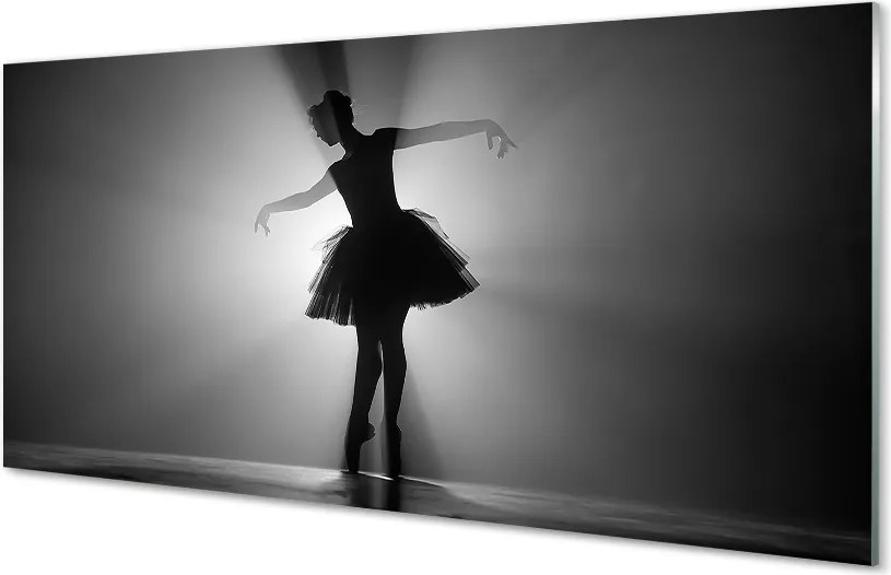 Panel szklany do Kuchni Portret Baletnicy na Szarym Tle