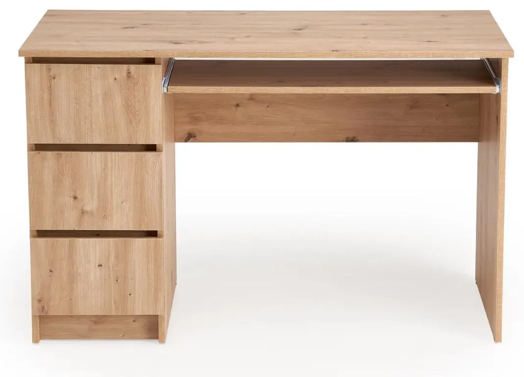 Biurko CINO dąb artisan z szufladami HALMAR