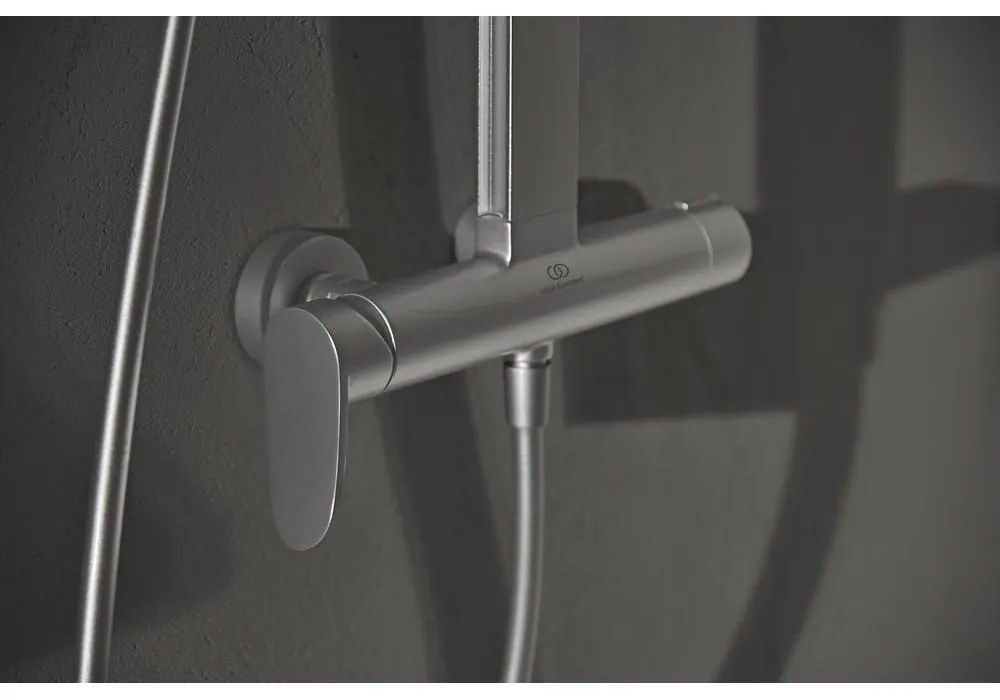 Metalowy zestaw prysznicowy w kolorze matowego srebra 111 cm ALU+ – Ideal Standard