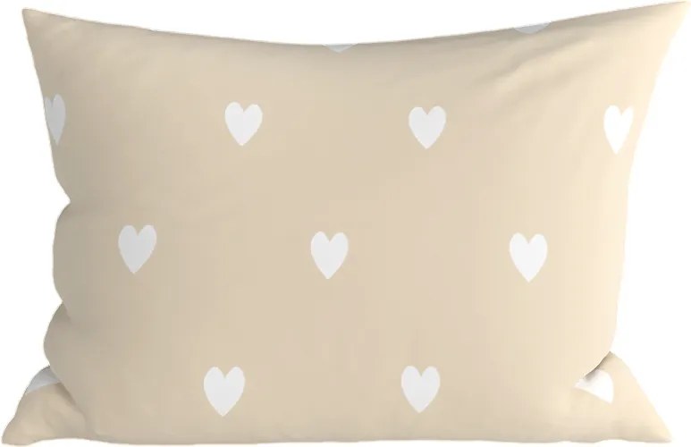 Bawełniana poszewka na poduszkę HEARTILO POLY 50x70 cm, beżowy