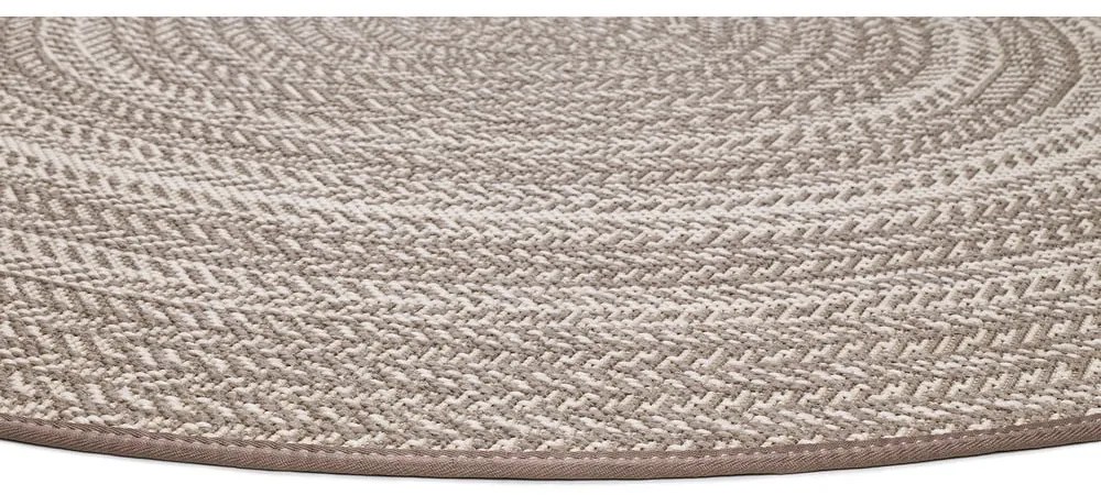 Beżowy dywan odpowiedni na zewnątrz Universal Silvana Rutto, ⌀ 120 cm