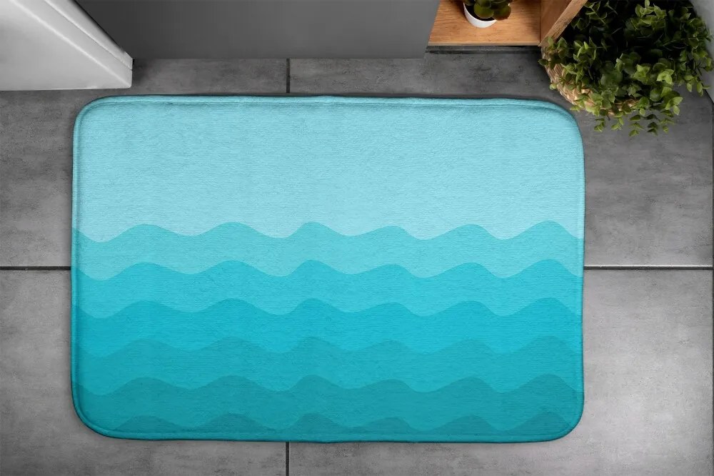 Dywanik antypoślizgowy do łazienki Dywanik antypoślizgowy do łazienki Geometryczne Fale