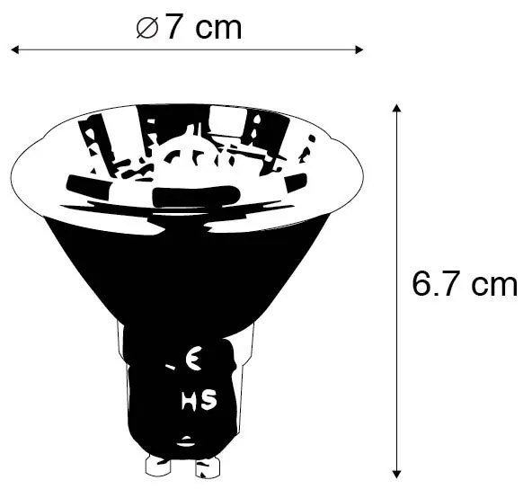 Zestaw 5 żarówek LED GU10 3-stopniowy ściemniacz Dim-to-Warm AR70 6W 320lm 2000-3000K