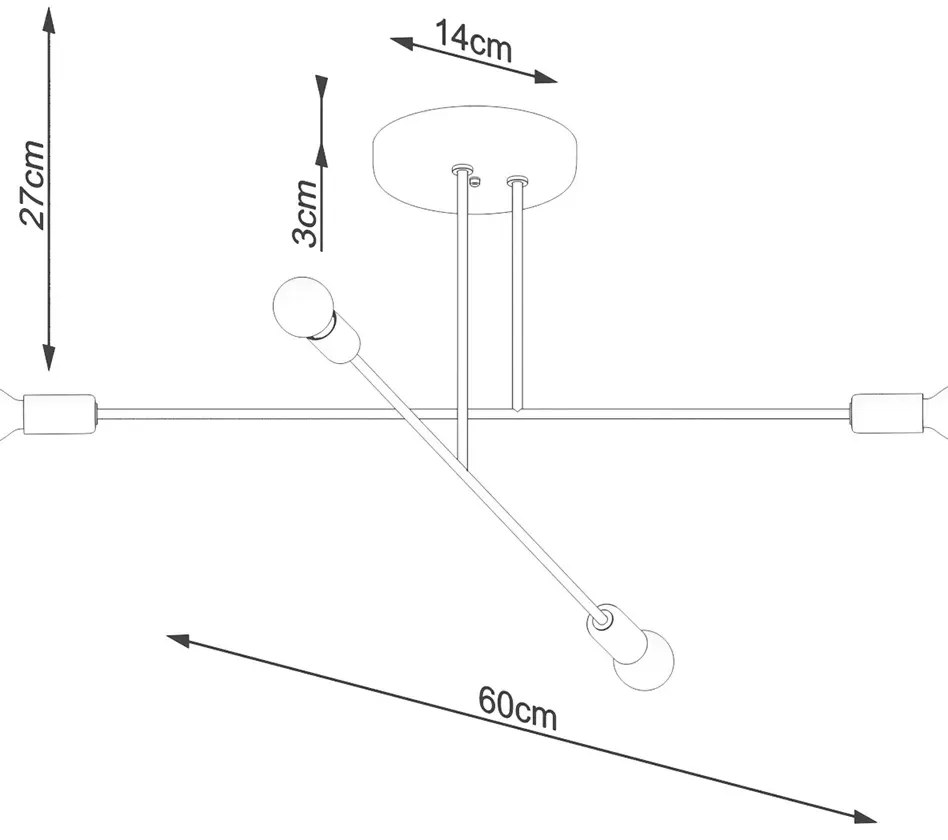 Żyrandol NORAH 4 czarny SOLLUX  LIGHTING