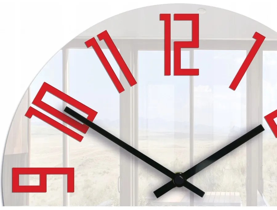 Zegar ścienny naklejany duży nowoczesny akrylowy na ścianę do kuchni salonu