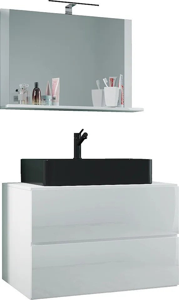 umywalka do mebli łazienkowych Lendas Biały W. 124 x S. 80 x G. 52 cm