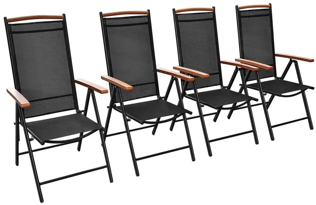 Komplet ogrodowych krzeseł składanych Krono 4 szt