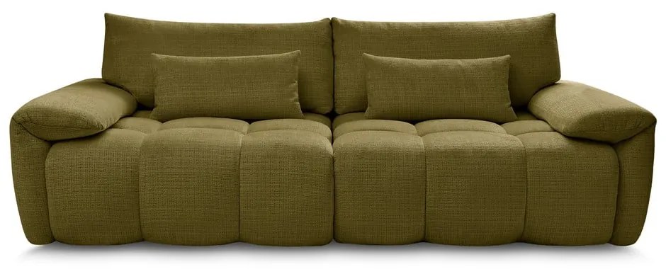 Zielona sofa z tkaniny szenilowej 264 cm Ivane – Bobochic Paris