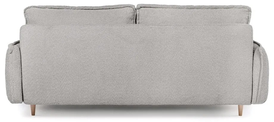 Szara rozkładana sofa z materiału bouclé 215 cm Patti – Bonami Selection