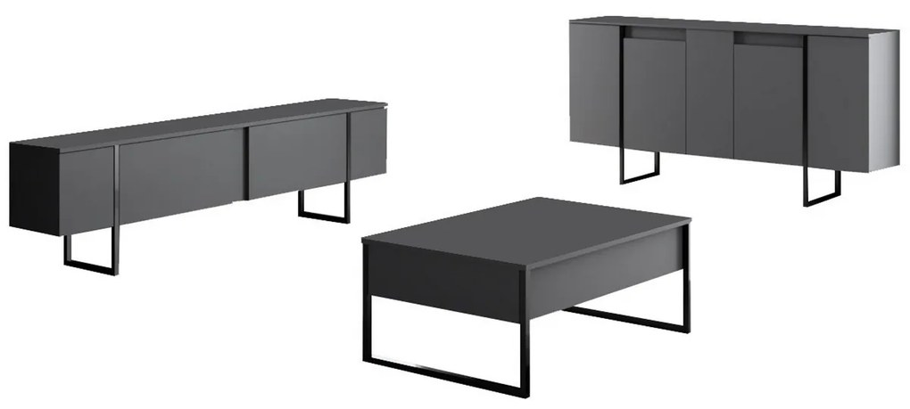 Szafka Luxe Anthracite and Black