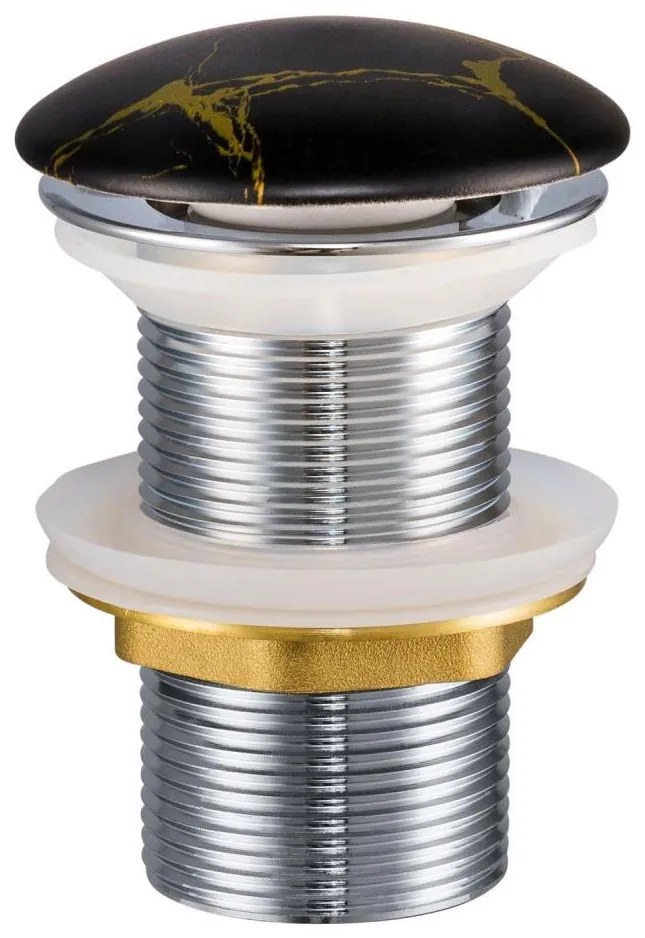 COMAD CLICK-CLACK T201M-B12-3-Odpływ do umywalki CLICK-CLACK śr. 7 cm matowy czarny