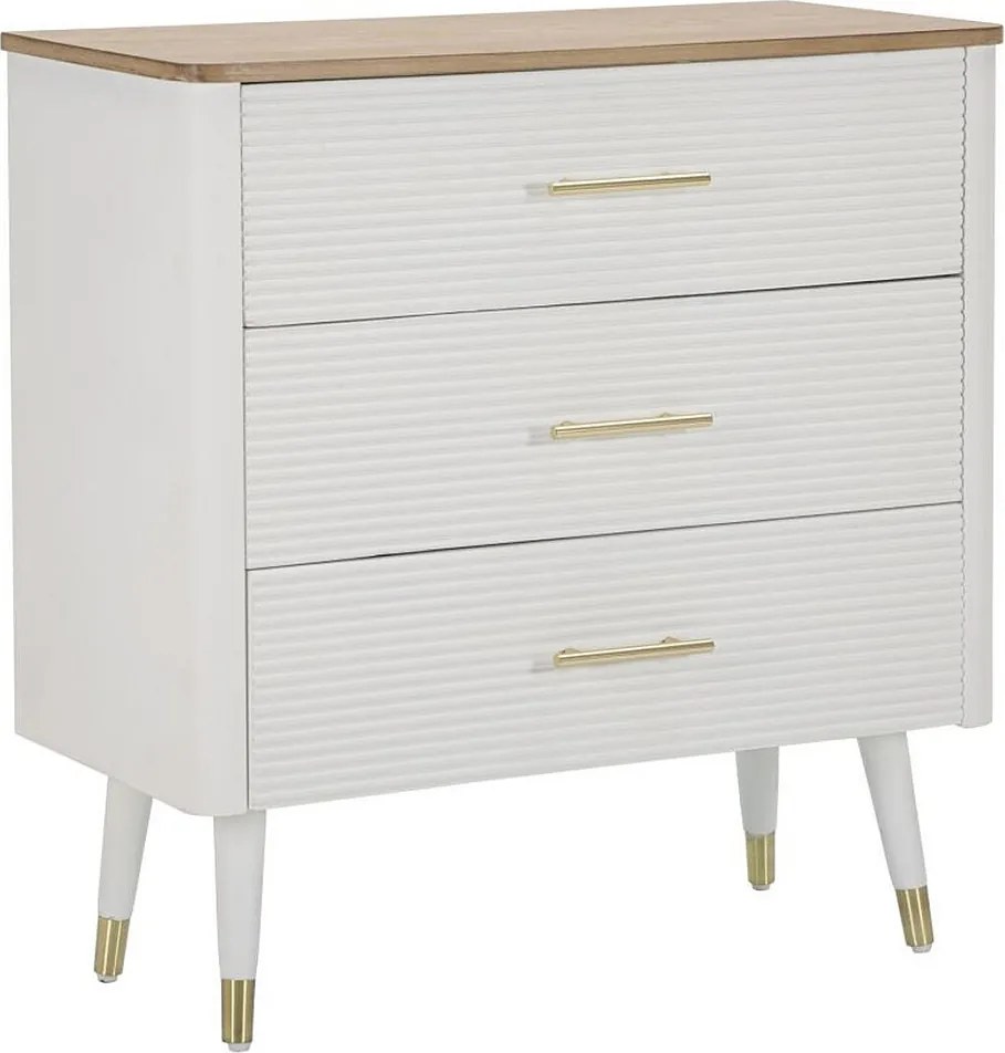 Komoda z Szufladami VKH8, Biały, 78x37x80 cm, Kendra Home
