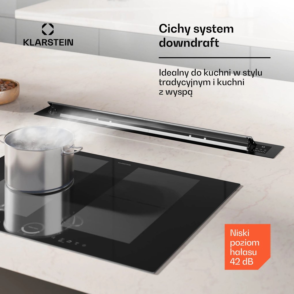 Klarstein Brisa 90cm 495.2m³/godz. Okap Blatowy Czarny