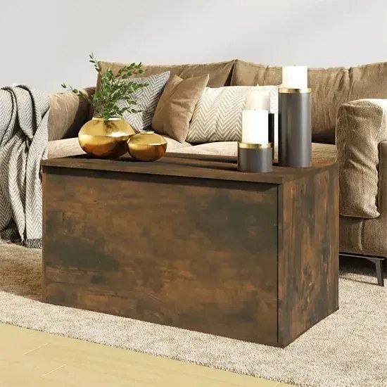 Minimalistyczna Skrzynia Na Pościel Przydymiony Dąb A6-T89