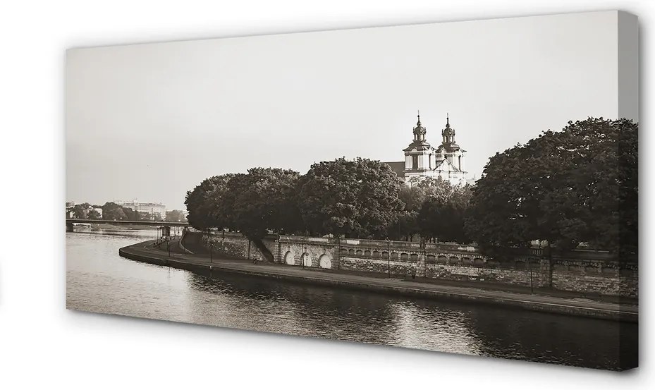 Obraz drukowany na płótnie Most na Wiśle w Krakowie