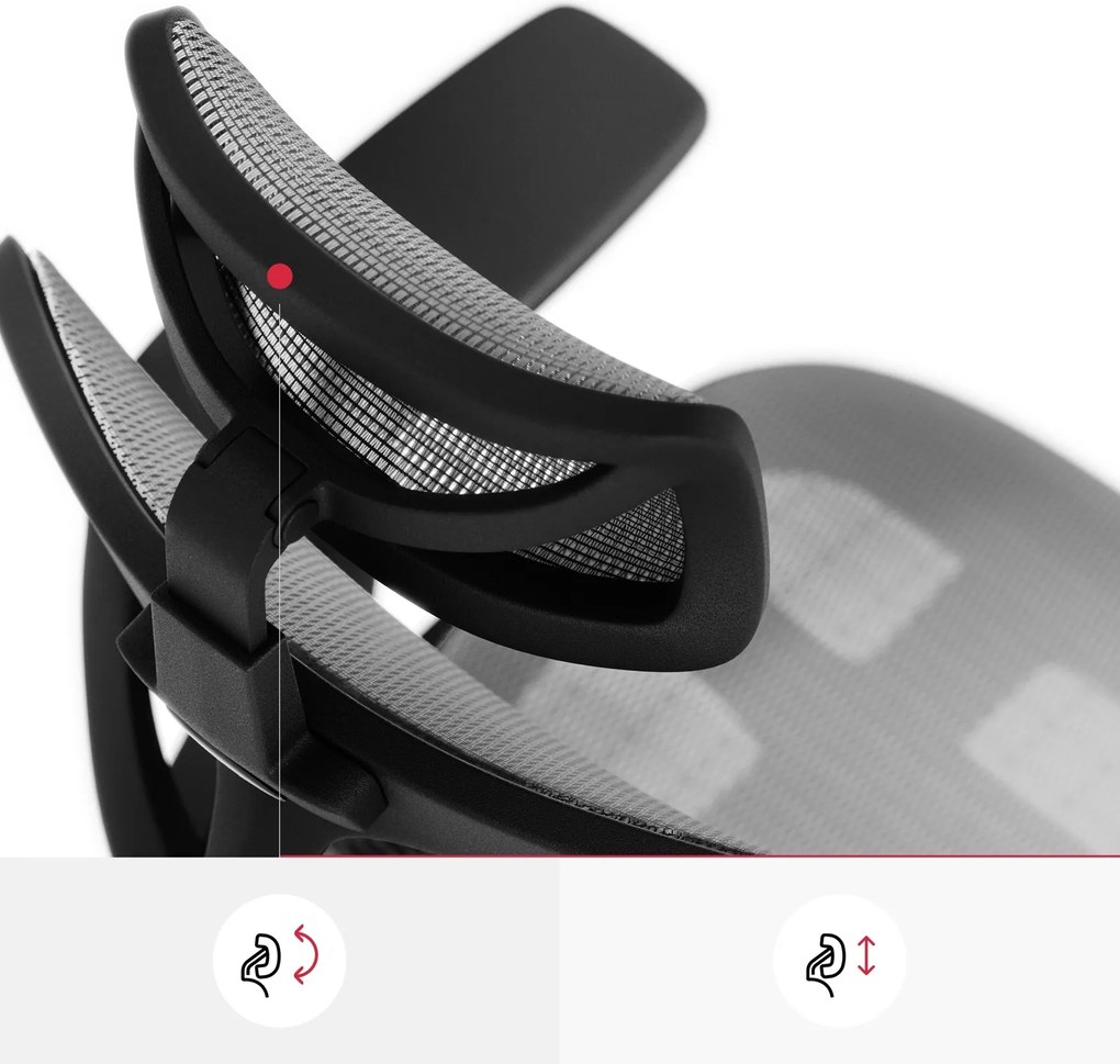 Fotel biurowy Diablo V-Basic, zgodny z normą BHP, kolor czarno-szary